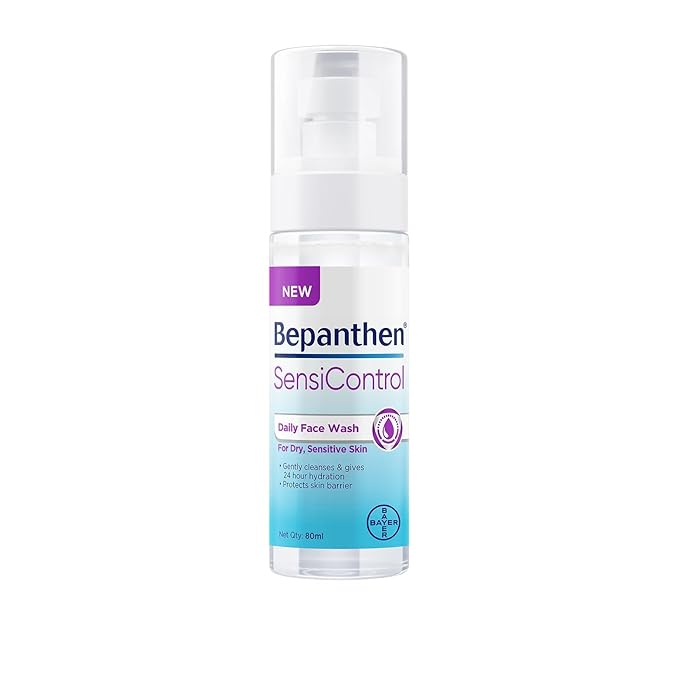 Bepanthen SensiControl Daily Gentle Face Wash, Worlds No.1 Skincare Brand, For Dry & Sensitive Skin, 80ml