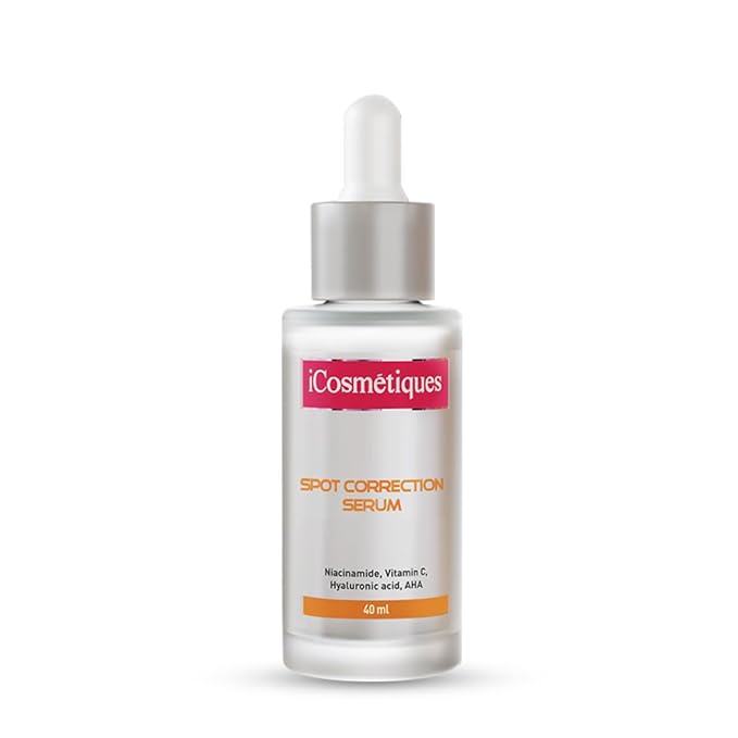 iCosmetiques Advance Care Spot Correction Serum | Spot Correction with Hyaluronic Acid, Niacinamide & Himalayan Glacial Water | Vitamin C | Improves Skin Tone | For Men And Women | 40ml